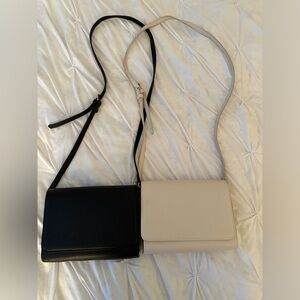 Lulus black and cream bags